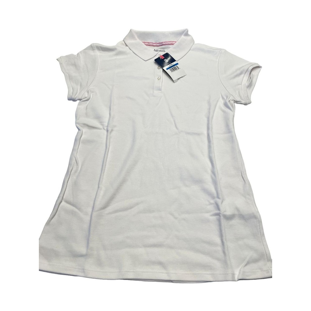 IZOD Approved‎ Girls School Uniform Short Sleeve Polo Shirt XL 16 White NWT